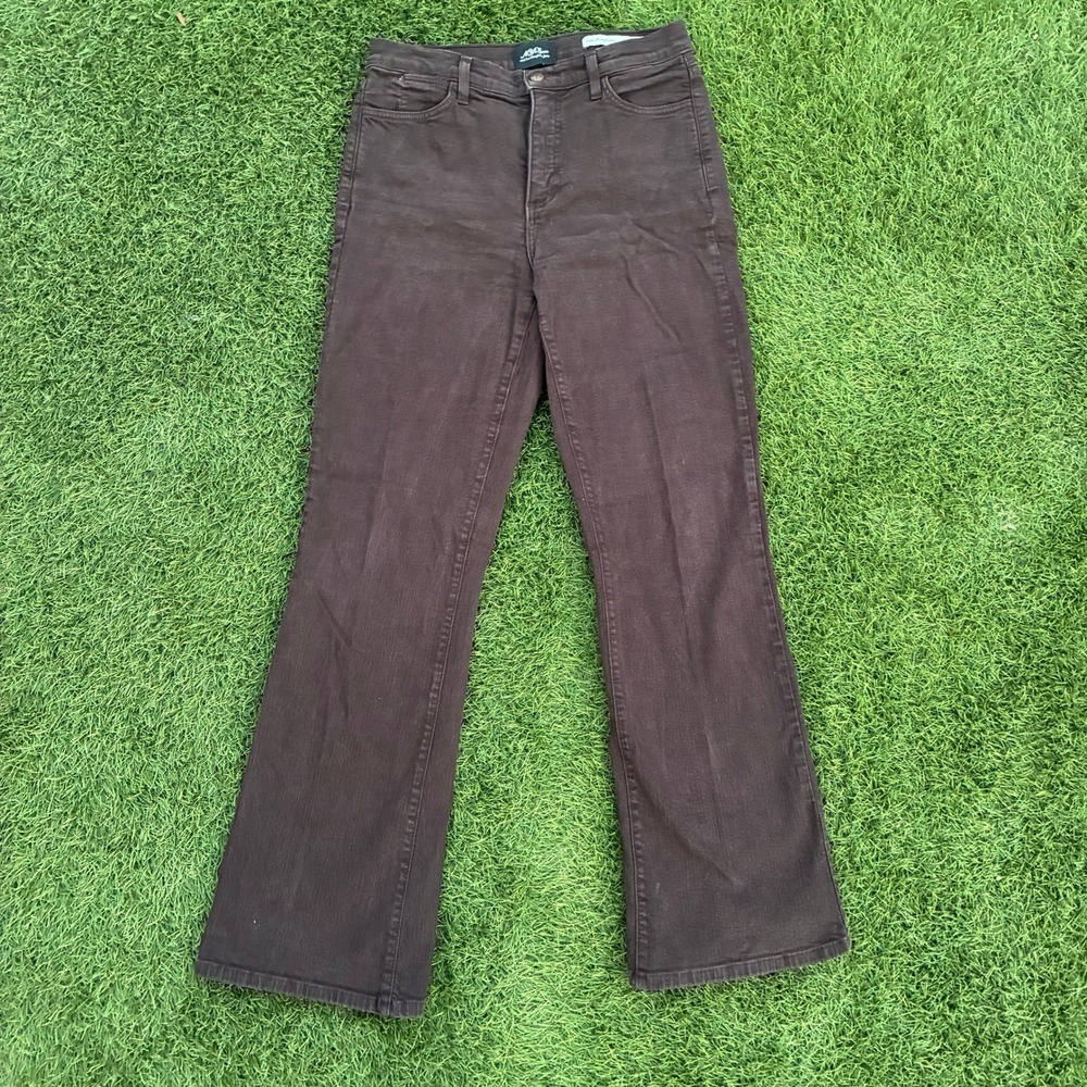 Vintage NYDJ Bootcut Jeans Size 8 30x31 Brown High Rise Denim Pants 90s Y2K